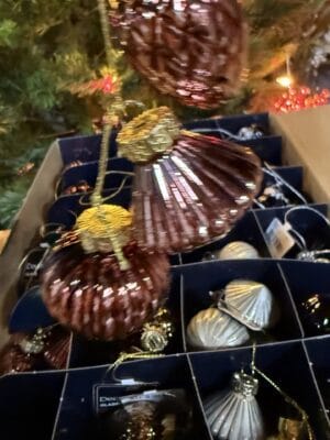 Bombka choinkowa mini - błyszcząca, brudny róż, zestaw 3 szt