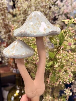 Grzyb ceramiczny z ruchomym kapeluszem mięta