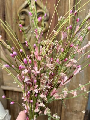 Żarnowiec-kwiat sztuczny różowa gałązka